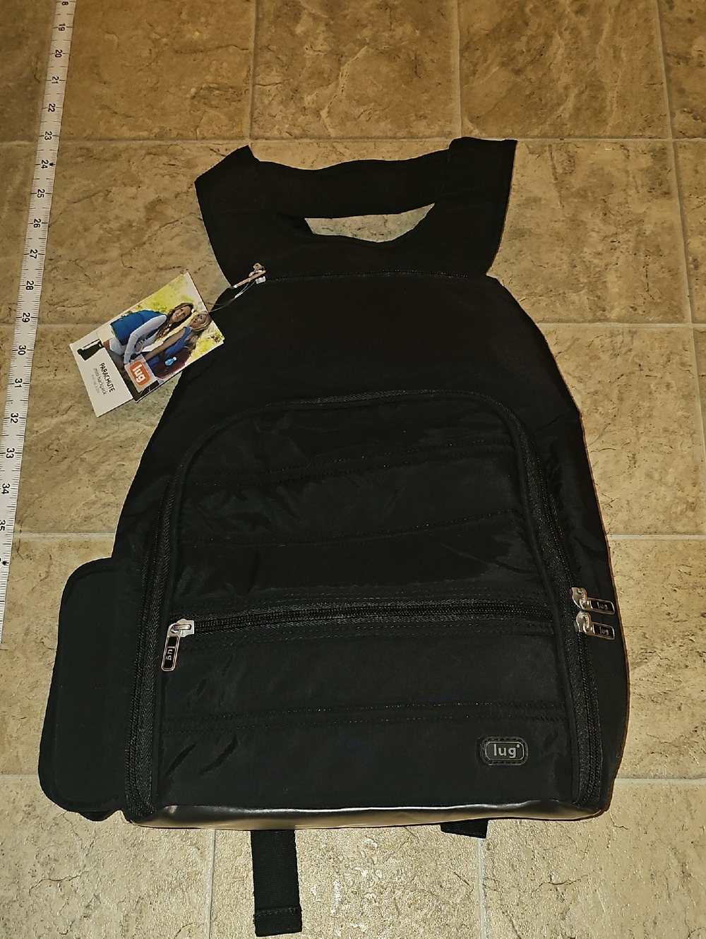 lug Parachute Mini Backpack with Front Zip Pockets